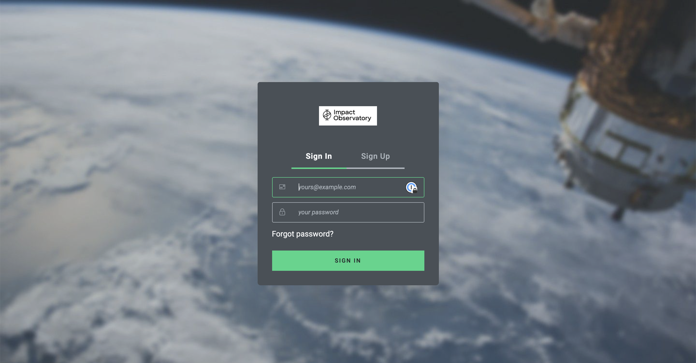 Log-in page.